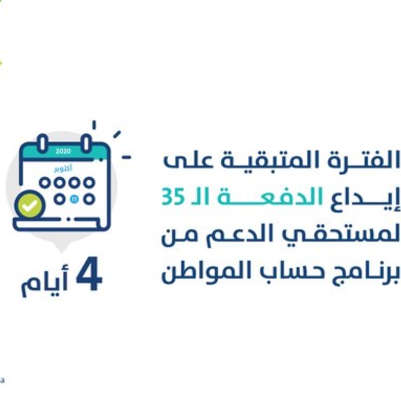 موعد ايداع الدفعة 35 من حساب المواطن لشهر اكتوبر 1442