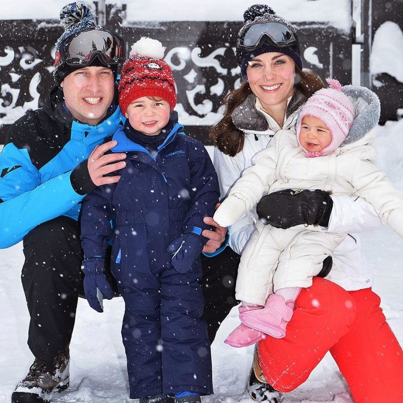 دوق ودوقة كمبريدج اصطحبا طفليهما إلى عطلة التزلج الأولى لهما في هذا العام