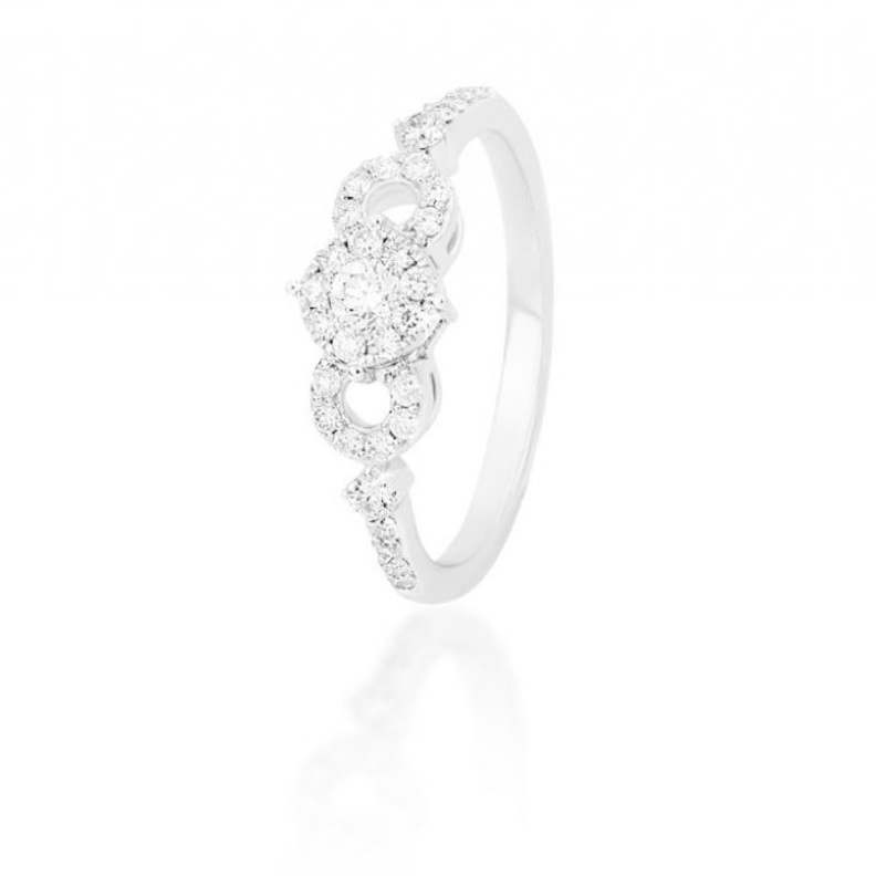 خاتم من داماس بالذهب الأبيض