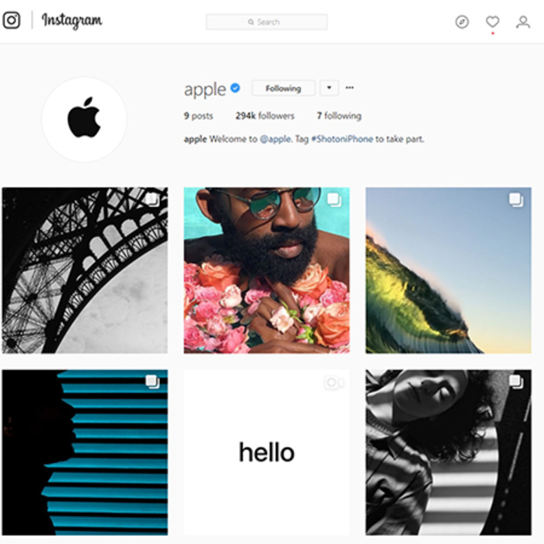 أبل .. على إنستقرام !