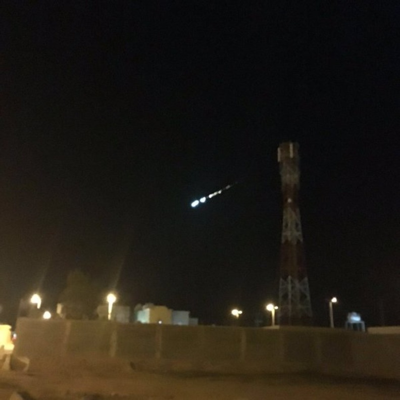 صورة للشهاب التقطت في الرياض 