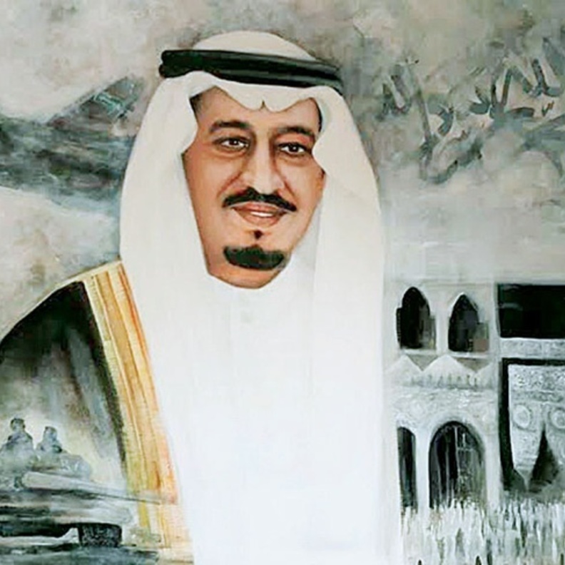 لوحة سابقة جسدها التشكيليون في معرض فني بجدة