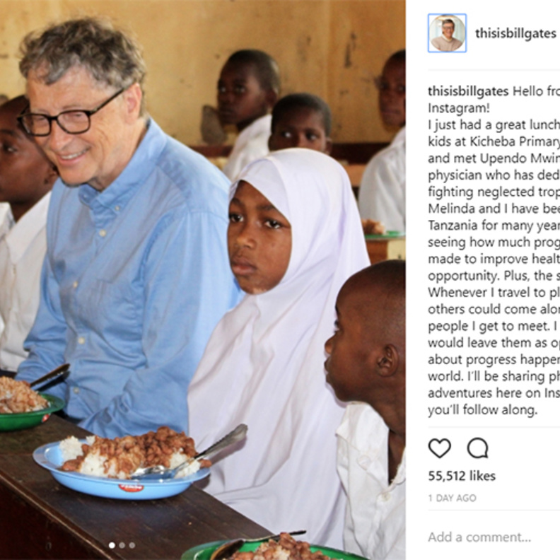 بيل جيتس .. يفتح حساب في انستقرام ..