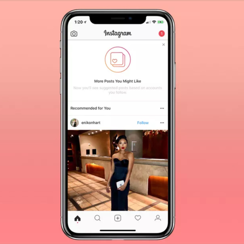 قسم الـ following أصبح في التايم لاين في تطبيق انستقرام