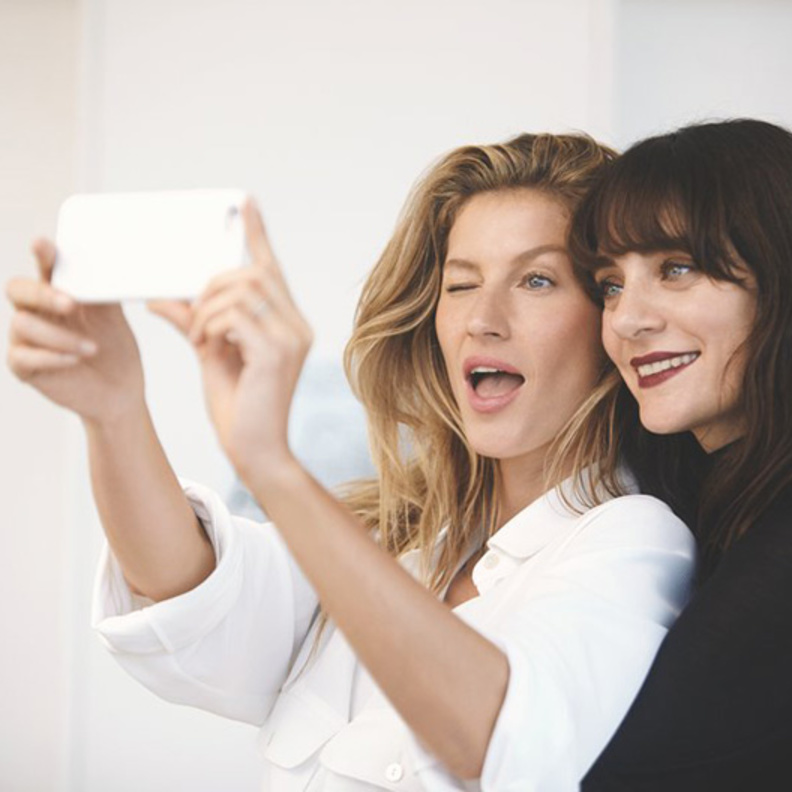 Lucia Pica & Gisele Bundchen