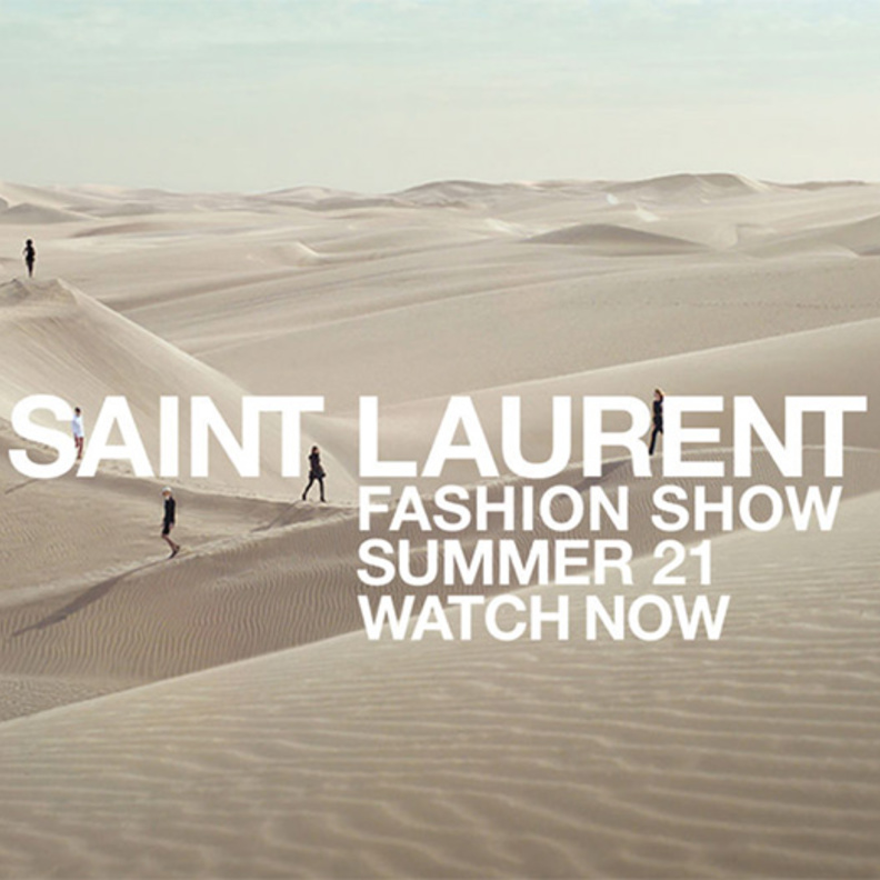 بث مباشر لعرض أزياء SAINT-LAURENT لربيع وصيف 2021