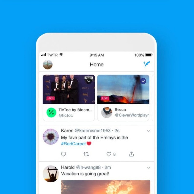الأخبار الهامة في أعلى الصفحة مع التحديث الجديد لتويتر 