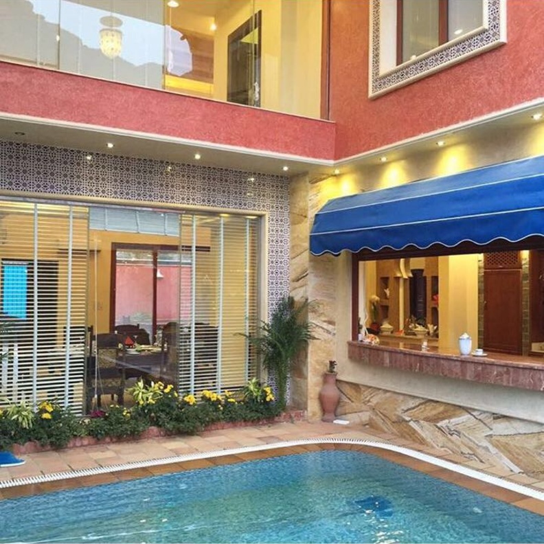 الاستراحه قبل تعرضها للتخريب 