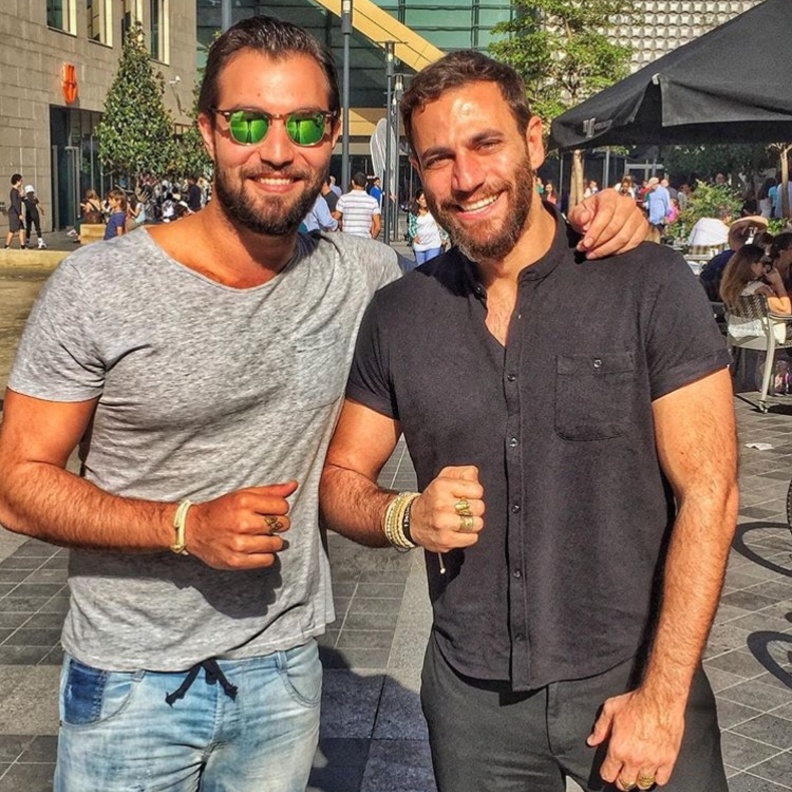 باسل الزارو مع صديقة الممثل نيكولا معوض