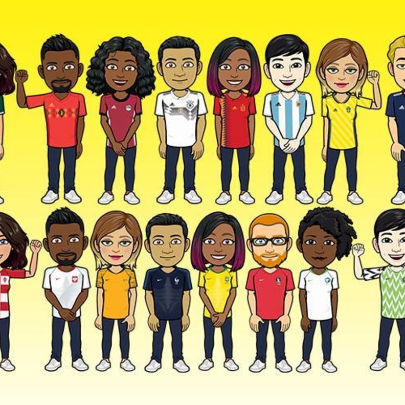 ارتدي قميص منتخبك المشارك في كأس العالم مع تطبيق Bitmoji