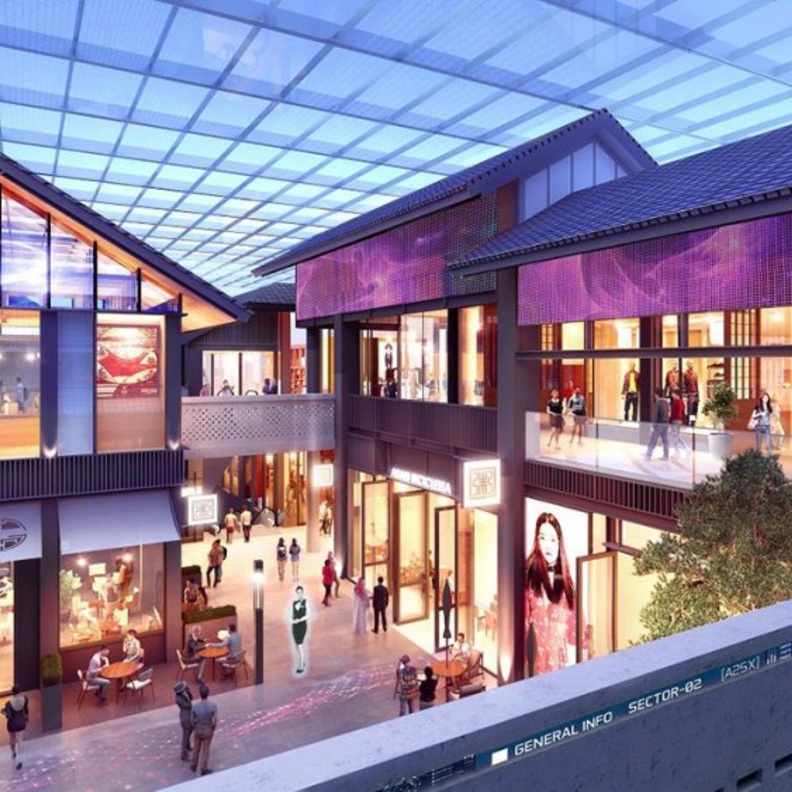 أكبر حي صيني في المنطقة التجارية في خور دبي الجديد