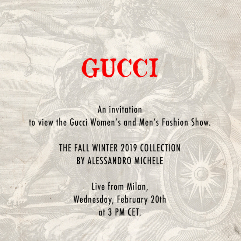 بث مباشر لعرض أزياء Gucci