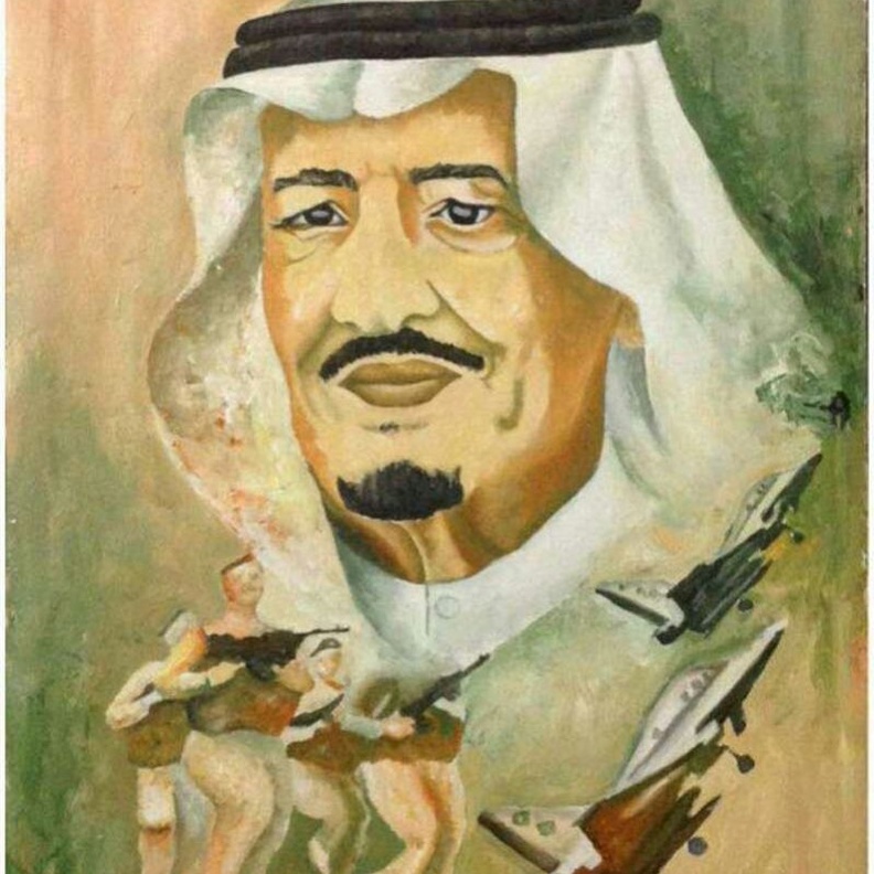 من لوحات الفنانة في المعرض