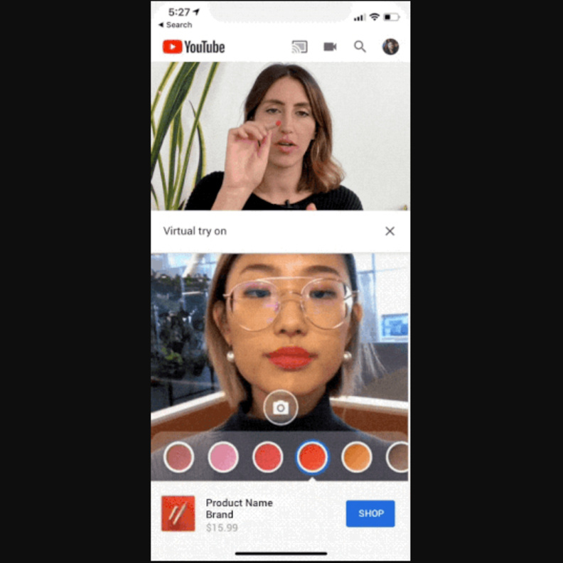 AR Beauty Try-On ..ميزة على يوتيوب تتيح تجربة المكياج افتراضيا