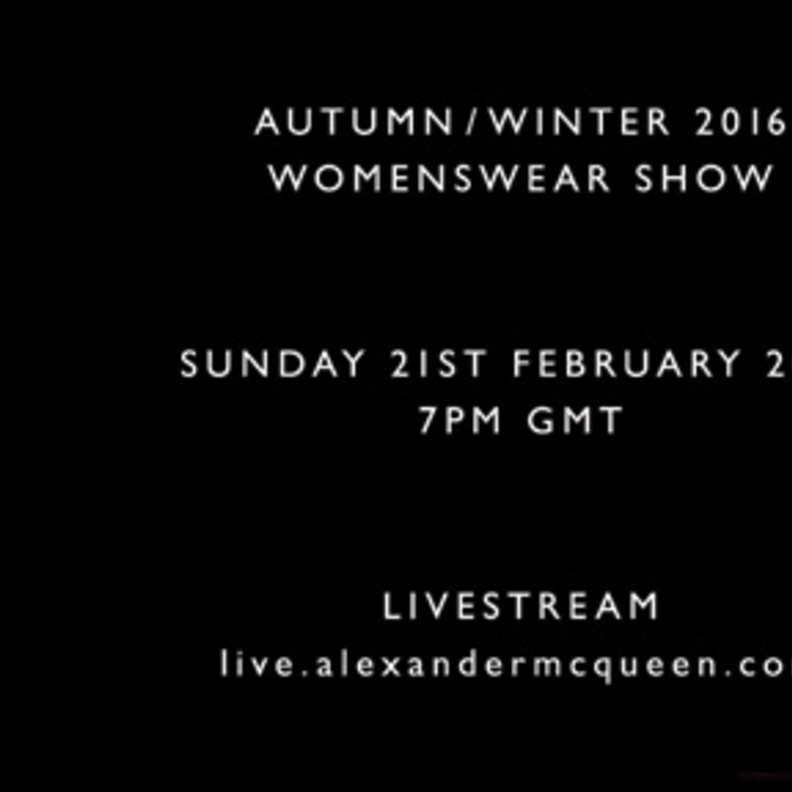 بث مباشر لعرض أزياء Alexander McQueen - خريف شتاء 2016