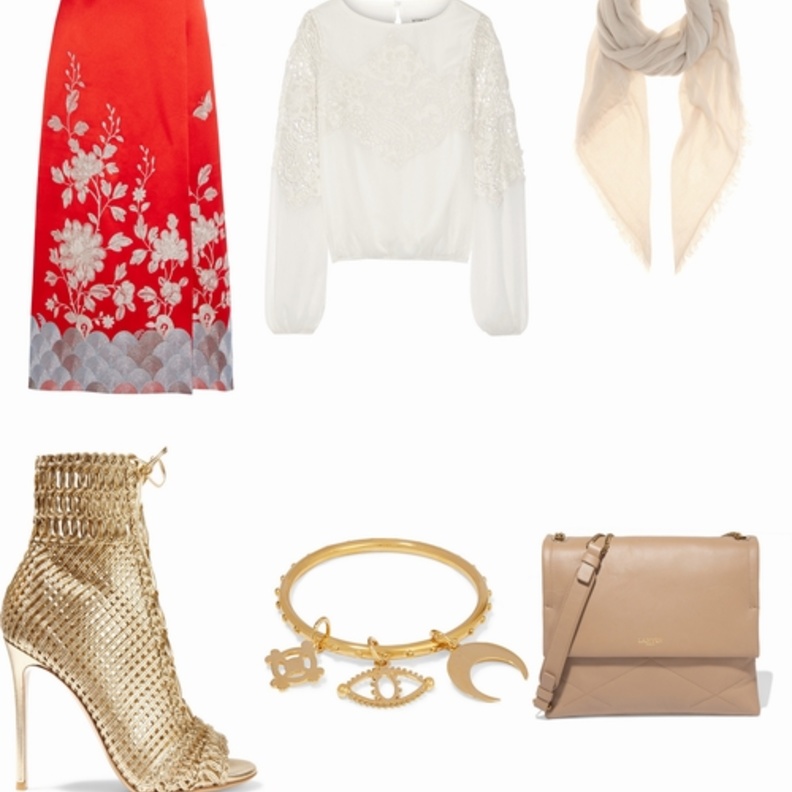 أسلوب راق باللون الأحمر الحيوي