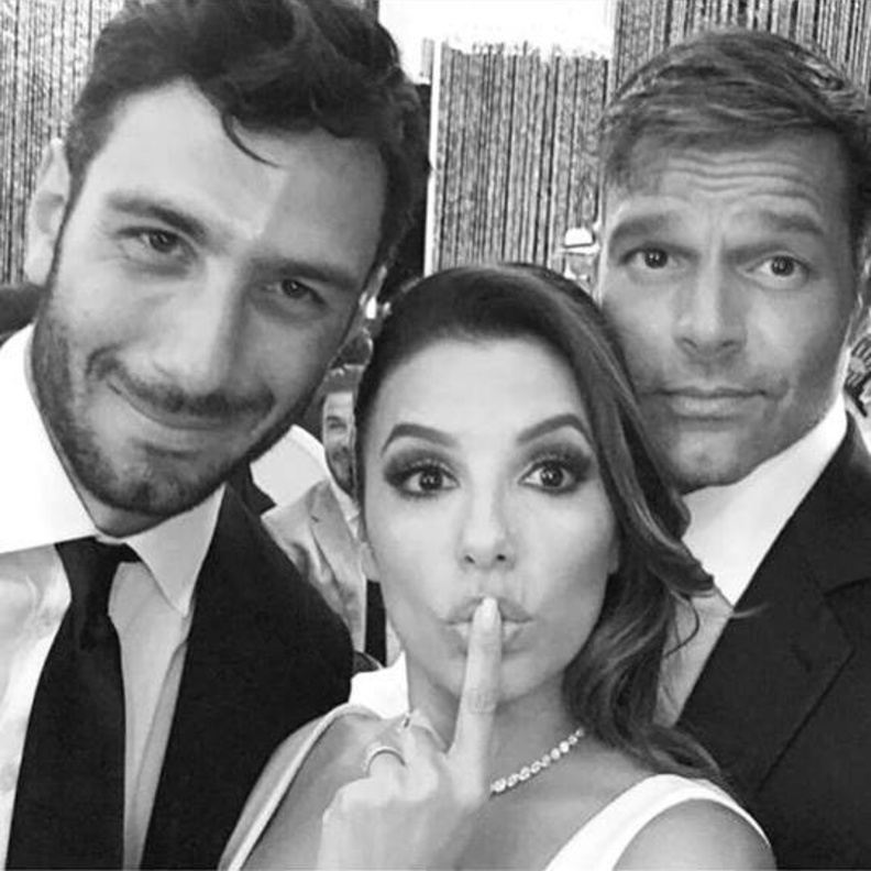 ريكي مارتن في حفل زفاف ايفا لونغوريا