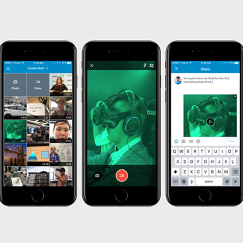 لينكدإن  تتيح رفع مقاطع الفيديو في تطبيقها للأجهزة الذكية