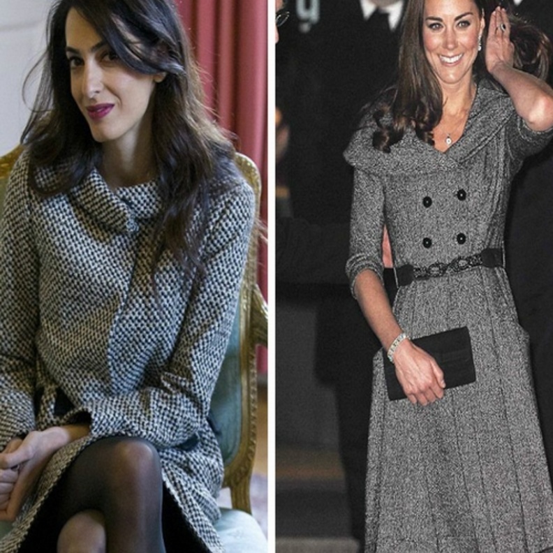 أمل كلوني ترتدي تصميم كايت ميدلتون المفضل