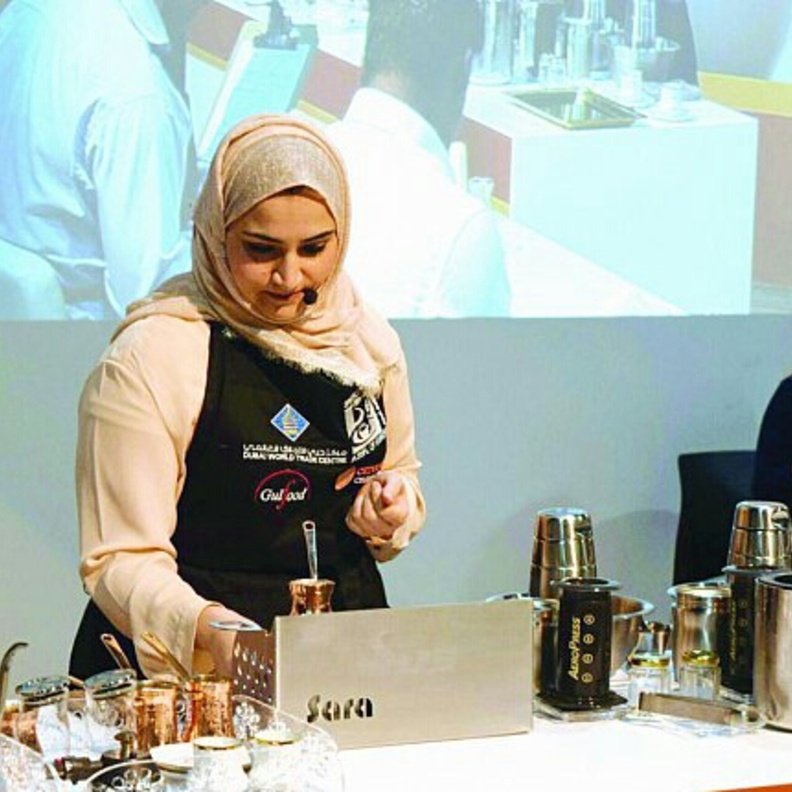 سارة العلي اثناء المشاركة في المسابقة