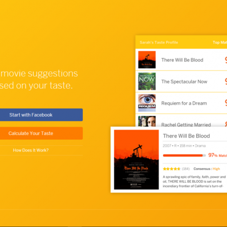موقع Taste لاقتراح افلام وفقا لاختياراتك