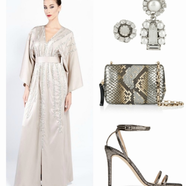 اطلالة راقية بلمسات انيقة بقفطان عبير السويدي