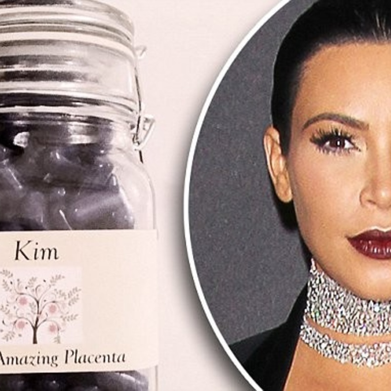 كيم تتفادى الاكتئاب باكل المشيمة
