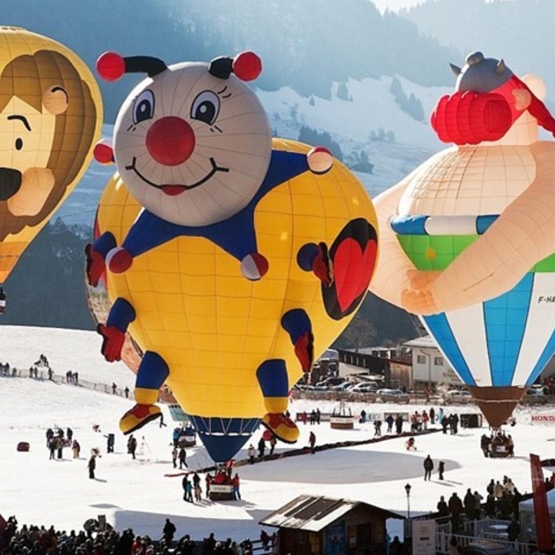 انطلاق فعاليات مهرجان بالون الهواء الساخن الدولي السنوي في سويسرا