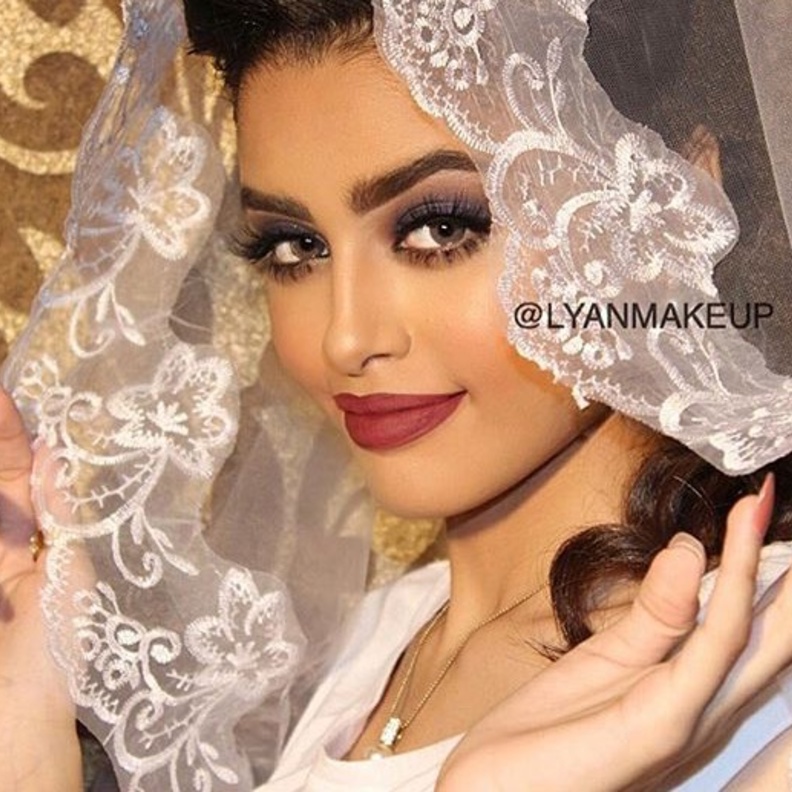 مكياج العروس من عمل ليان في حسابها على الانستقرام lyanmakeup