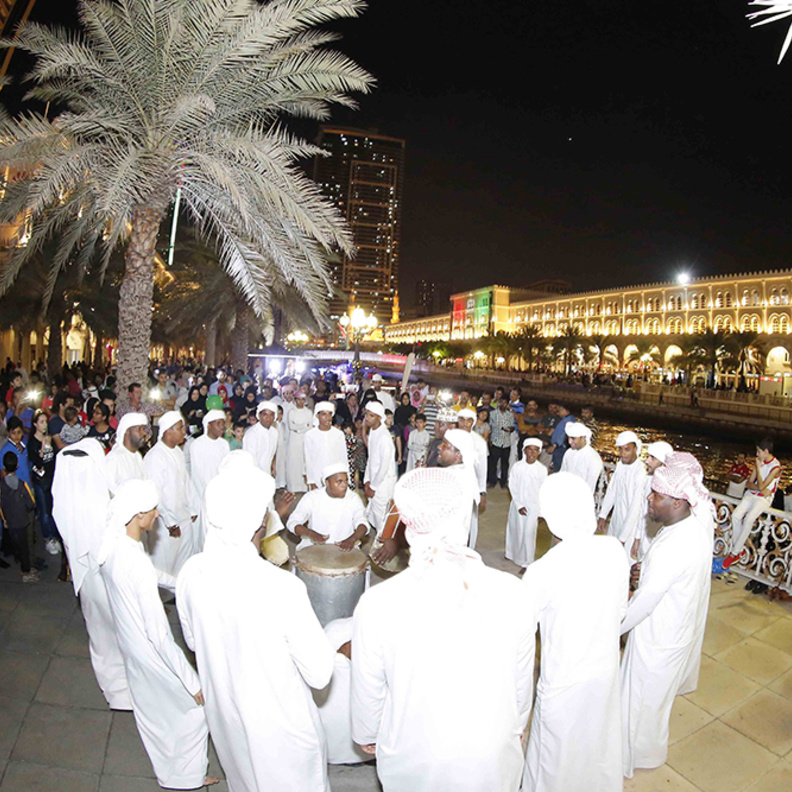 عروض تراثية وفعاليات مميزة في احتفالات "القصباء" باليوم الوطني الـ47