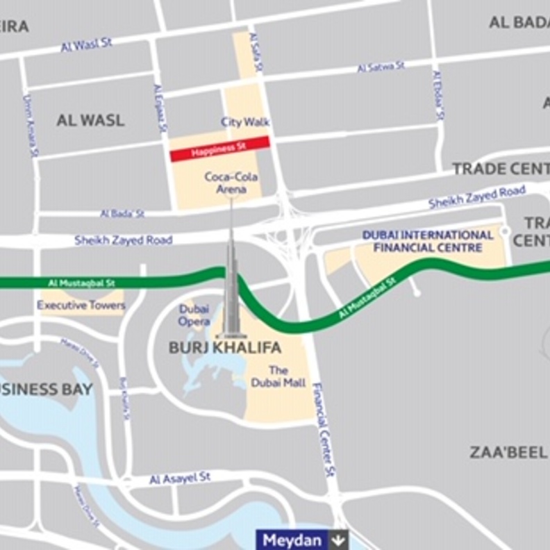 إطلاق اسميّ (المستقبل) و(السعادة) على شارعين في دبي