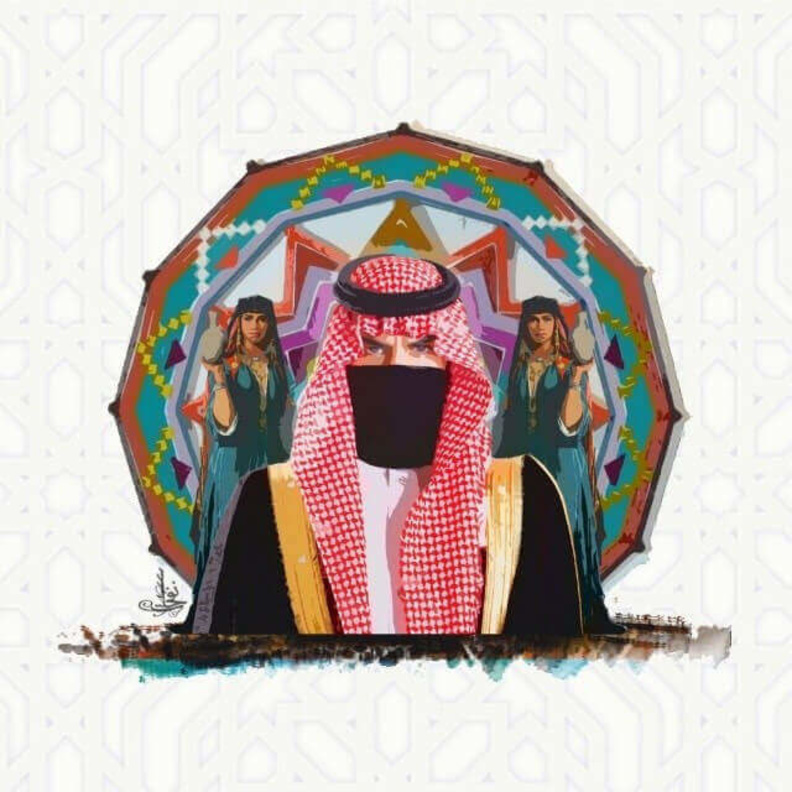 احدى اللوحات الفنية من الفنانة نفحات الحربي