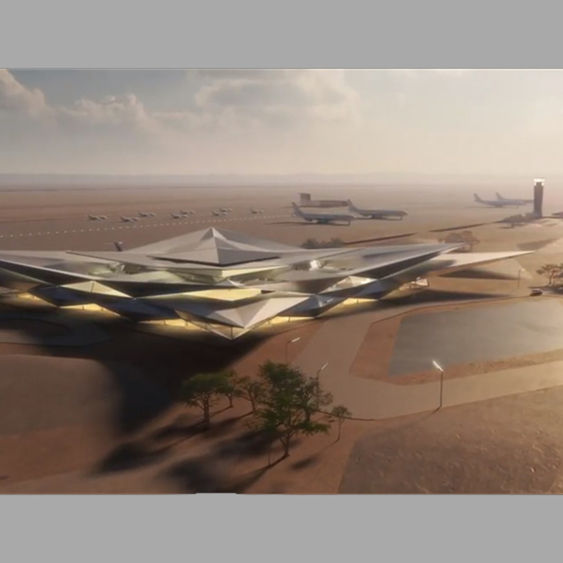 مطار "أمالا" الدولي الجديد في السعودية تصميم مستوحى من السراب الصحراوي