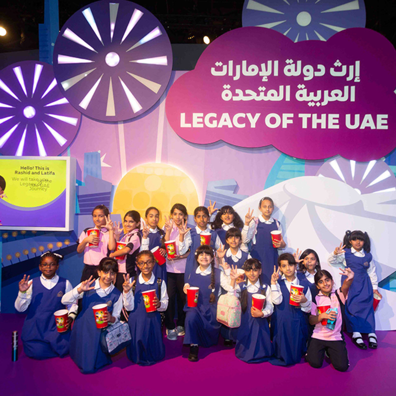 راشد ولطيفة والغافة سلامة وأمناء ثلاثة شخصيات إكسبو 2020 دبي