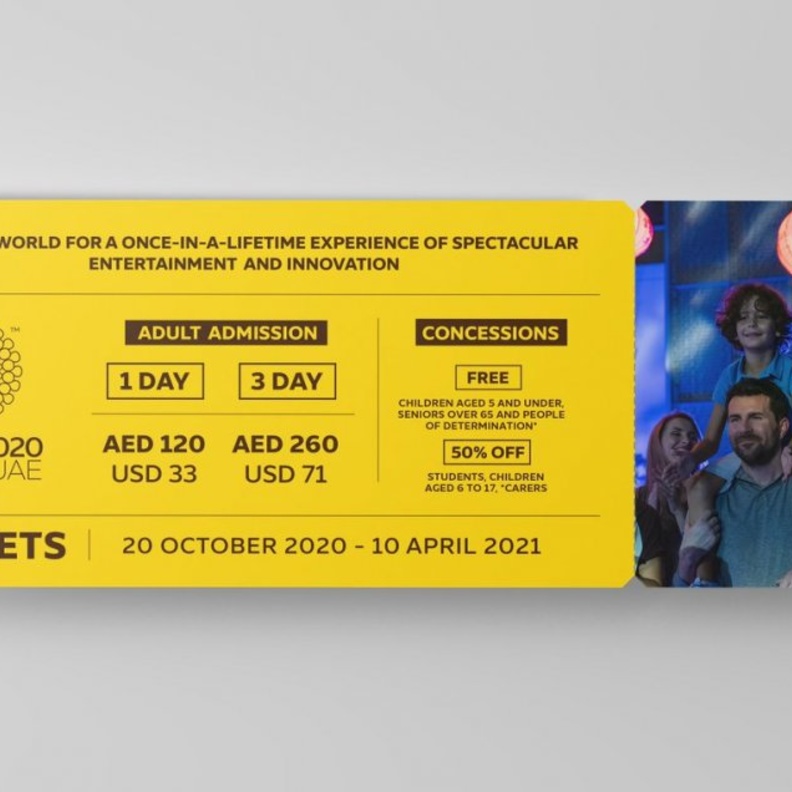 إعلان أسعار تذاكر إكسبو 2020 دبي 