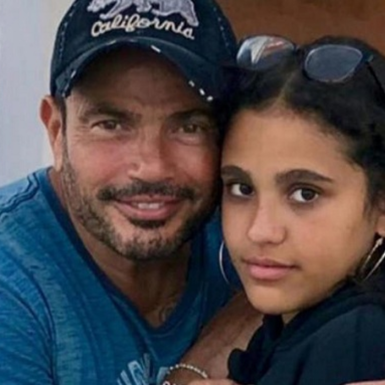 عمرو دياب وابنته جانا