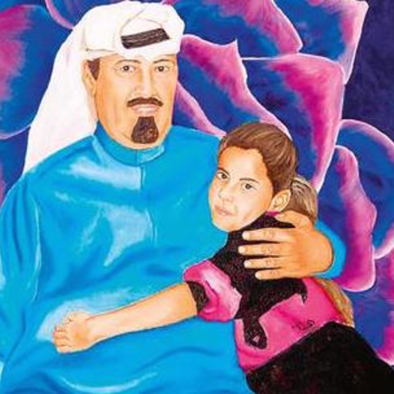 من لوحات الأميرة هيفاء لوالدها 