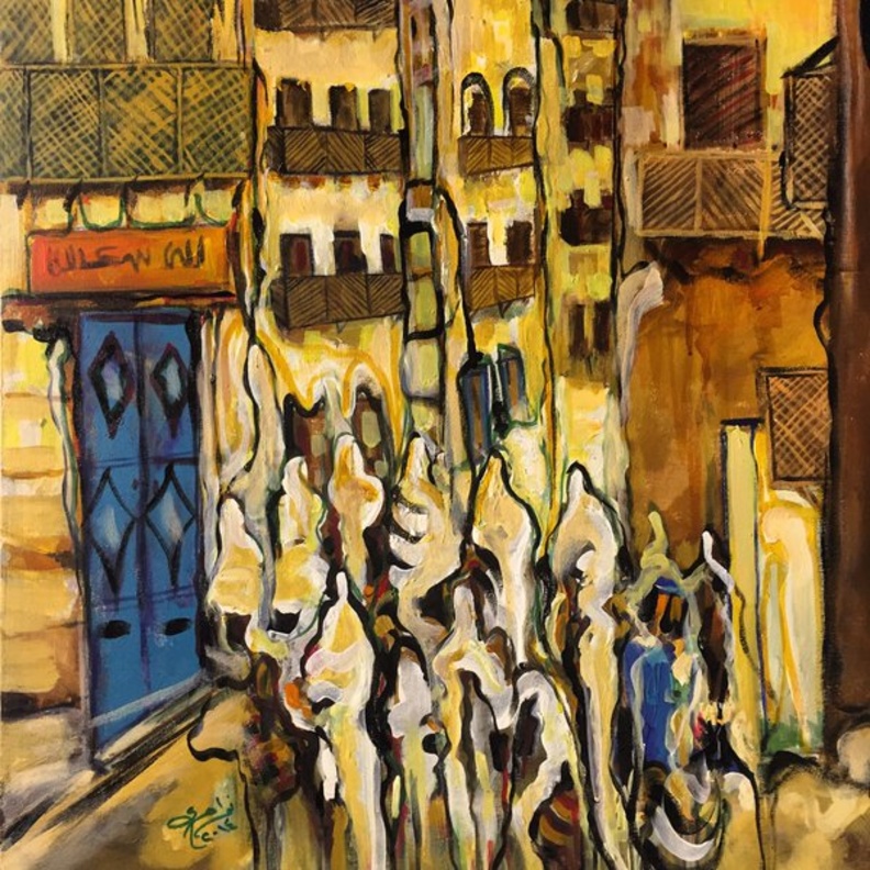 لوحه للفنان عبدالله نواوي