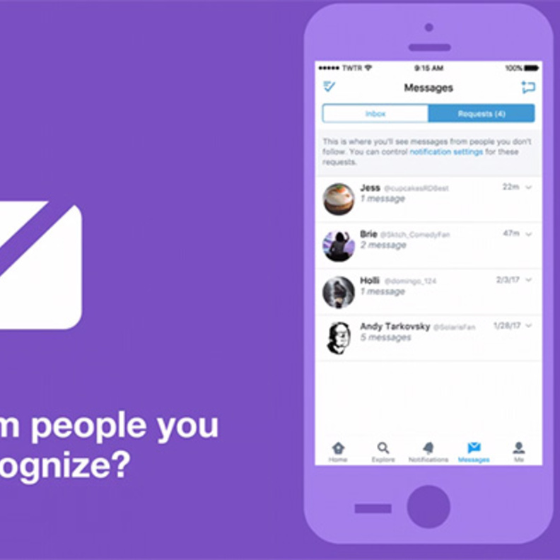 تويتر .. تضيف تبويب جديد في رسائل صندوق الوارد