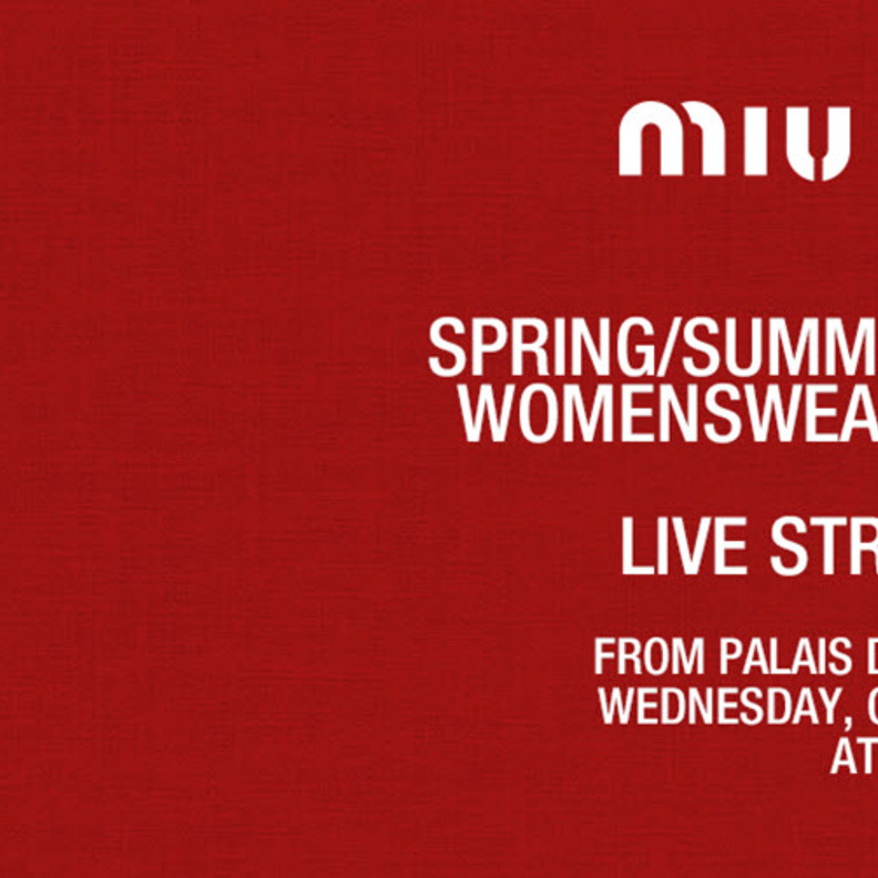  بث مباشر لعرض أزياء ميو ميو Miu Miu لربيع وصيف 2015 