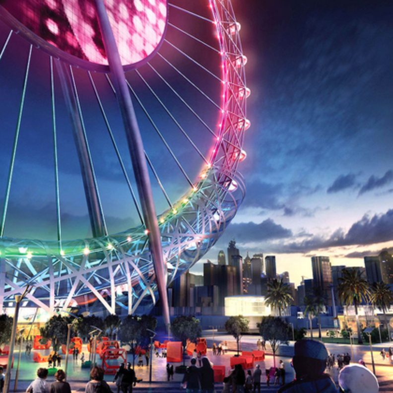"دبي آي" في جزيرة "بلوووترز" أكبر عجلة ترفيهية في العالم 