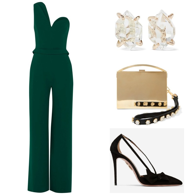 اطلالة راقية وأنيقة بأسلوب بسيط بالجمبسوت الزيتي