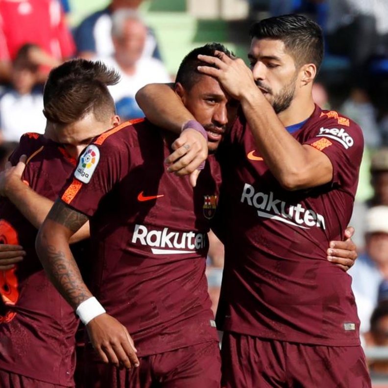 خيتافي فاجئ برشلونة في الشوط الأول