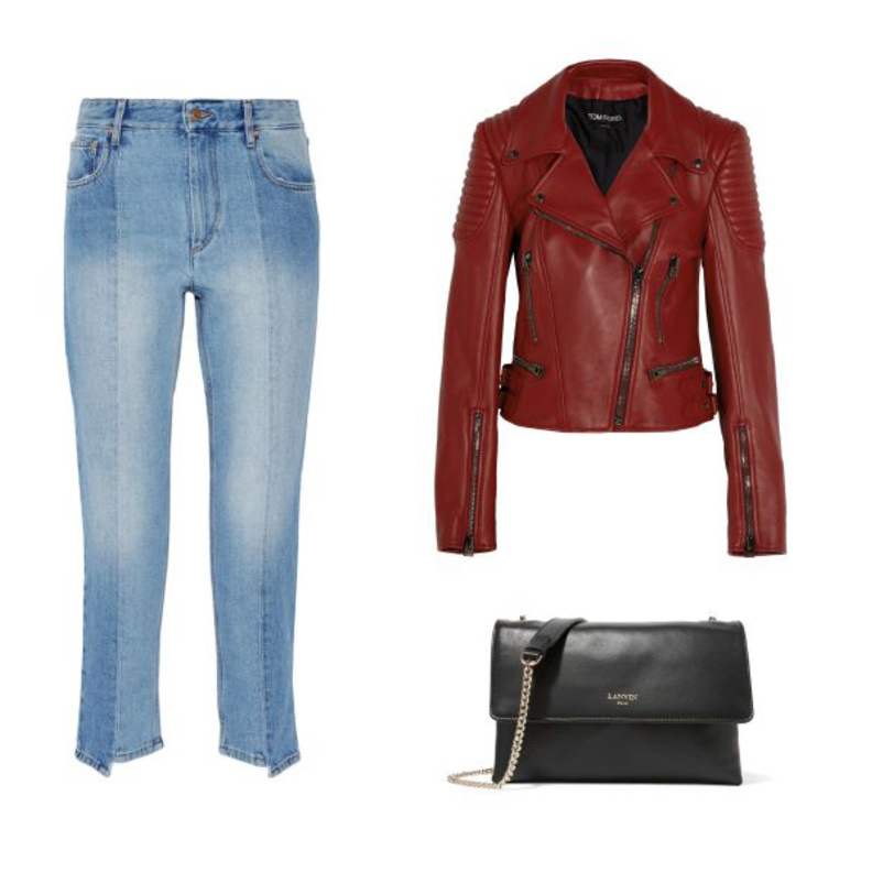 اطلالة في جاكيت الجلد تجمع بين العصرية والأناقة