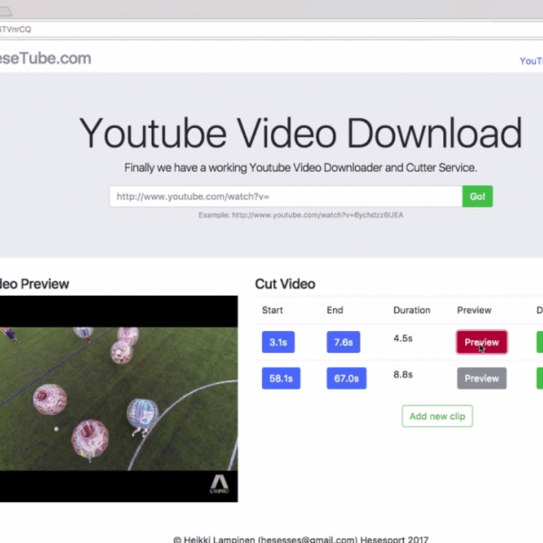 موقع Hesetube يتيح إمكانية حفط مقطع معين من فيديو على يوتيوب