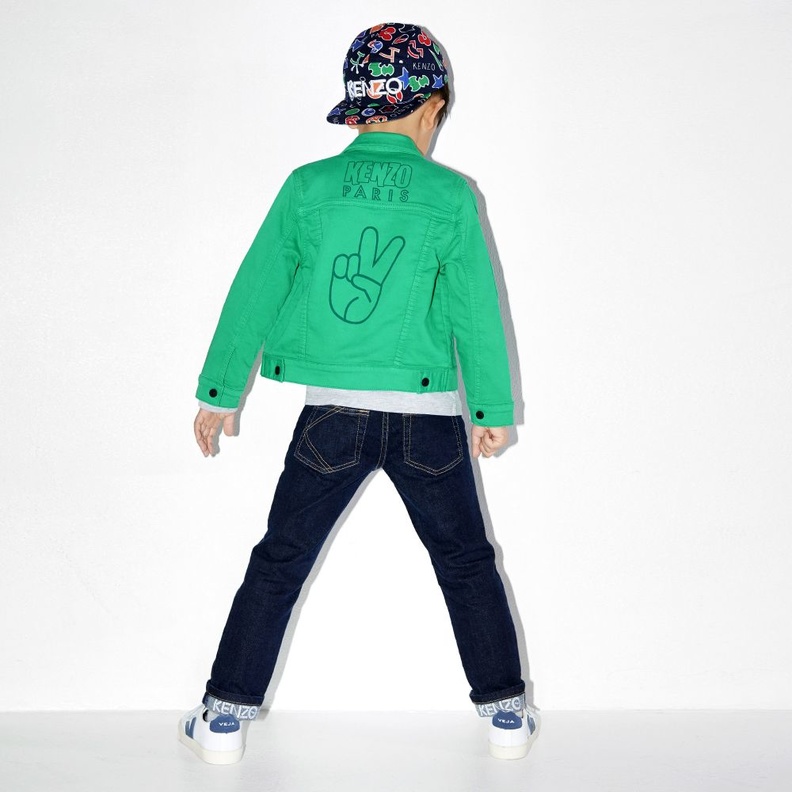 Kenzo Kids جاكيت باللون الأخضر من