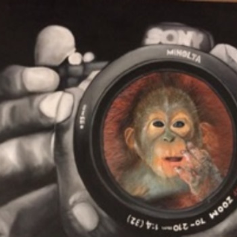 احدى اللوحات الزيتية من الفنانة شهد بصراوي