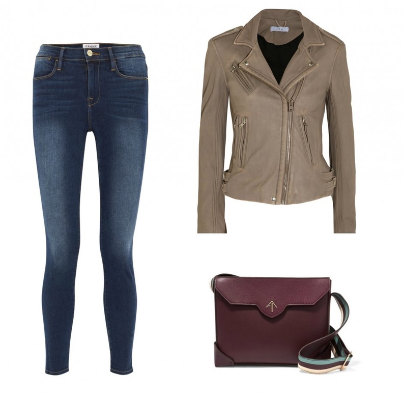 اطلالة جذابة وعصرية بجاكيت الجلد والحذاء العالي الساق بدرجات الأخضر