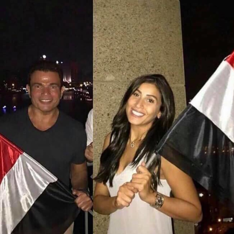 دينا الشربيني وعمرو دياب