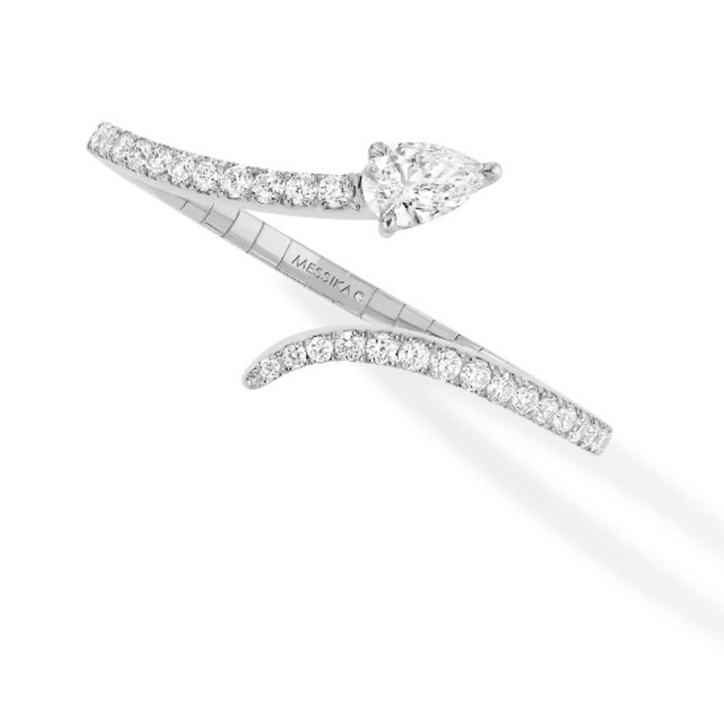 خاتم ميسيكا من الذهب الأبيض والماس